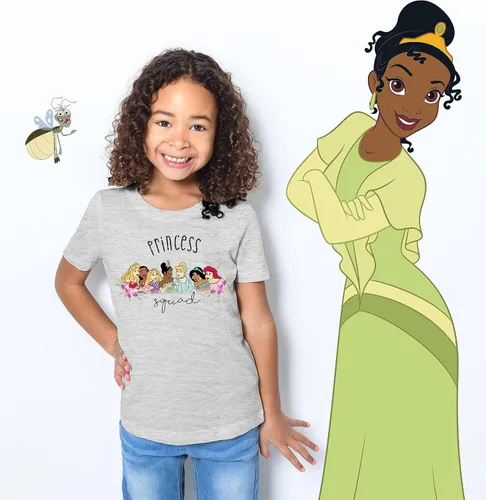 Vista 6 de Camiseta de Niñas de Princesas Disney (Conjuntos) Jasmín Ariel Tiana Blancanieves Bella Rapunzel Cenicienta Mulan Aurora Moana Ropa