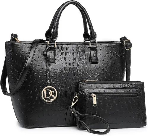 Vista 14 de Dasein Women Satchel Purse Handbag Shoulder Bag Work Tote Bag with Matching Clutch