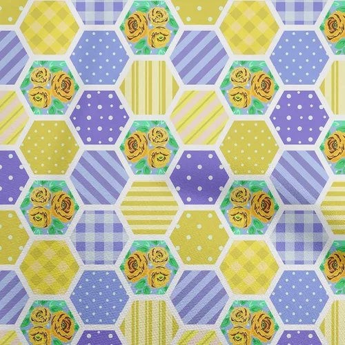 Vista 11 de oneOone Cotton Flex Blue Fabric Floral Craft Projects Decor Fabric Printed By The Yard 40 Inch Wide-DO Azul