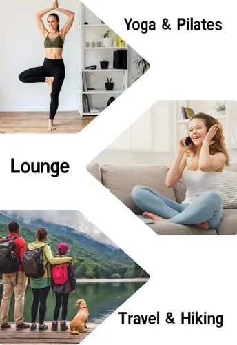 Vista 5 de YOYOYOGA Leggings de yoga para mujer con acabado de carbono, pantalones de yoga de cintura alta con bolsillos, leggings de entrenamiento para correr