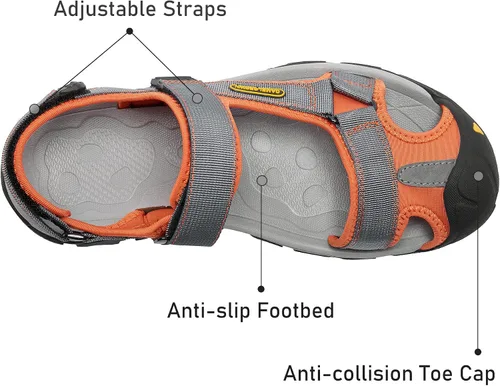 Vista 2 de CAMEL CROWN Men's Waterproof Hiking Sandals Closed Toe Water Shoes Athletic Sport Sandals for Summer Outdoor Beach Wading Boat