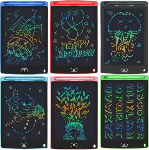 Vista 8 de Paquete de 2 tabletas de escritura LCD para niños de 8.5 pulgadas, colorido tablero de dibujo para niños, juegos de viaje, actividades