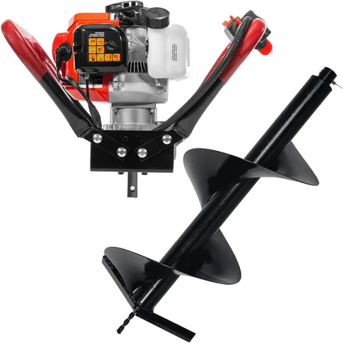 Vista 8 de XtremepowerUS excavadora de agujeros para postes de gas tipo V, con motor de 55cc, de 2 tiempos, uso individual