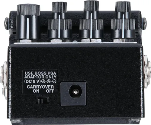 Vista 4 de Boss RE-2 Space Echo Delay and Reverb Effects Bundle con cable de instrumento Gearlux, cable de conexión y púas