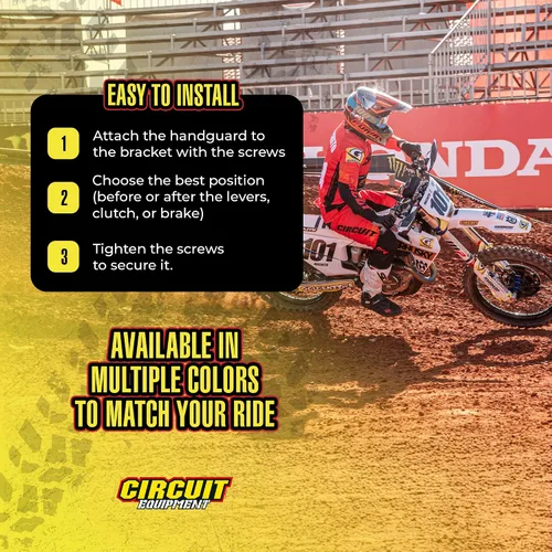 Vista 6 de Circuit Equipment - Protectores de manos universales para motocicleta Dakar - Soportes de nylon duraderos y resistentes a la intemperie - Control
