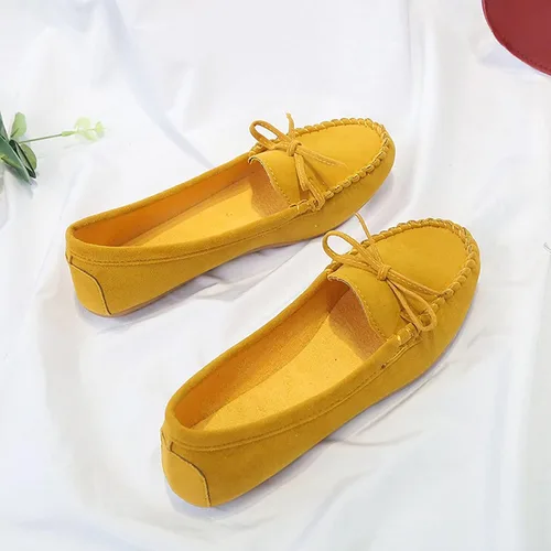 Vista 3 de fabalshop Mocasines para mujer, zapatos gruesos, zapatos planos, casuales redondos, mocasines individuales de ocio para mujer, gruesos