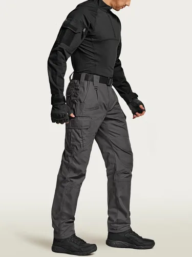 Vista 3 de CQR Pantalones tácticos tipo cargo para hombre, tejido ripstop, resistentes al agua, ligeros, para artículos de uso diario, para trabajo, senderismo