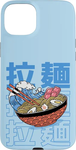 Vista 9 de The Great Ramen Off Kanagawa - Carcasa para iPhone 16, diseño tradicional japonés