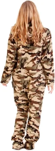 Vista 3 de Forever Lazy - Mameluco con pies para adultos, pijamas de una sola pieza para hombre o mujer, overol unisex, con pies desmontables