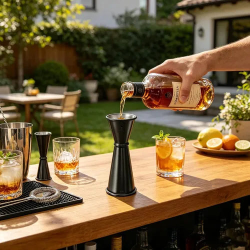 Vista 6 de Homestia Jigger para Bartending, taza de cóctel de doble medida de 2 oz y 1