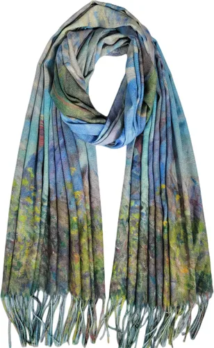 Vista 23 de VENVSBEE Reversible Scarf Soft Large Shawl Wrap Blanket Double Sided Art Print Warm Stoles Klimt Van Gogh Gifts Arte 01