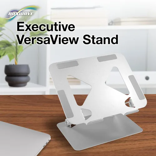 Vista 3 de BoxWave Stand and Mount Compatible with COLORROOM K10 Smart Watch (1 in) - Executive VersaView Stand, Ergonomic Adjustable Viewing Angle Metallic
