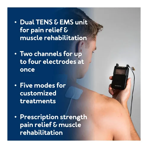 Vista 15 de Roscoe Medical Unidad TENS y Estimulador Muscular EMS, Twin Stim, Máquina TENS OTC para Alivio del Dolor de Espalda Baja, Dolor de Cuello o Alivio