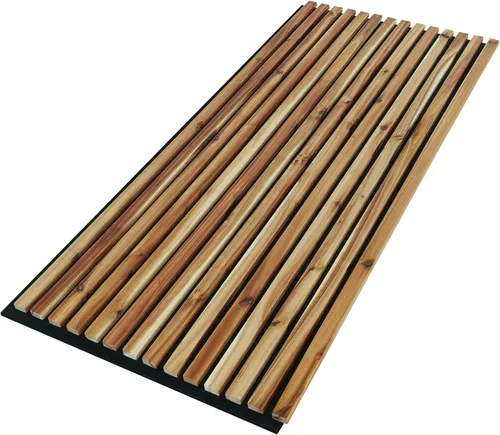 Vista 7 de Woody Walls Paneles de pared de listones de madera maciza, cada panel de pared de listones de madera está hecho de madera real, los paneles