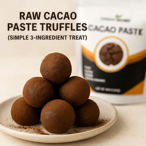 Vista 5 de Mayan's Secret - Obleas de pasta de cacao cruda orgánica - Certificado USDA, sin OMG, veganas y sin gluten - Obleas fáciles de derretir para hacer