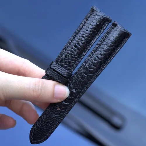 Vista 2 de Ostrich watch band custom watch bands black ostrich watch strap 20mm, 18mm, 19mm, 21mm, 22mm, 23mm