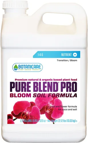 Vista 12 de Botanicare Pure Blend Pro Bloom Soil, Nutriente para Frutas y Flores, 1-4-5, 1 gal.