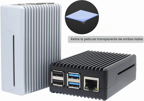 Vista 7 de Geekworm P173 Caja de aluminio de refrigeración pasiva resistente