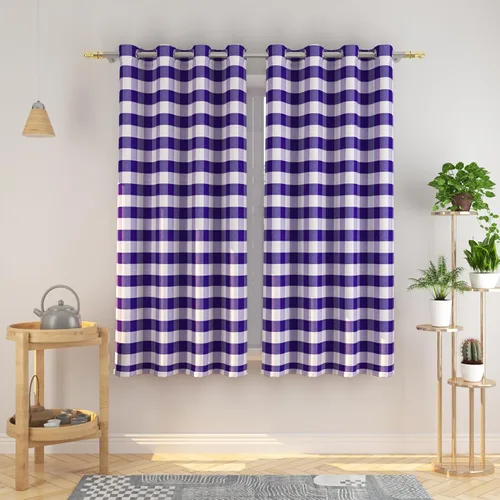 Vista 45 de Cortinas de 24 pulgadas de largo con diseño Buffalo Check Gingham Plaid para ventanas de cocina y baño, tratamiento para ventanas con 2 paneles