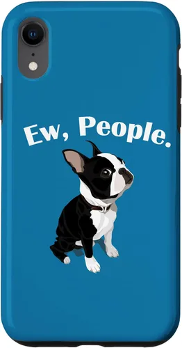 Vista 25 de Funny Mens Womens Kids Cartoon Ew People Bostie Dog Lover Case for iPhone 17