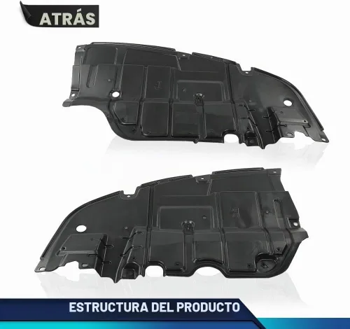 Vista 7 de PIT66 Cubierta de protección contra salpicaduras para debajo del motor, lado izquierdo y derecho, color negro Splash