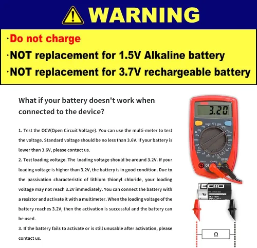 Vista 7 de EEMB Batería ER14250 1/2AA 3.6V Li-SOCL₂ Batería de litio no recargable XL-050F SB-AA02 LS14250 para medidor de collar de perro Sensor Sensor