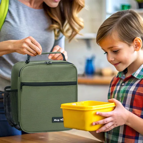 Vista 3 de Hap Tim Lonchera térmica para mujer, lonchera reutilizable para mujeres y hombres, lonchera para adultos para el trabajo, lonchera portátil, verde