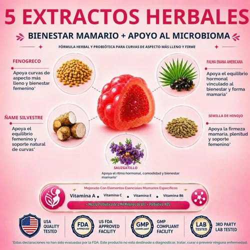 Vista 4 de Bloom10 - Gomitas de pecho para mujer, soporte para el busto y salud MAX Formula PLUS 2 veces mil millones de probióticos, 5 veces suplementos