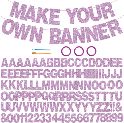 Vista 58 de 116 piezas de letras de la A a la Z DIY Banner personalizado Colorido