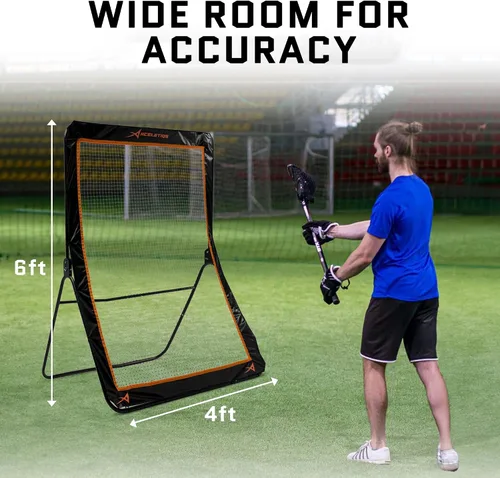 Vista 3 de ACELETIQS Reboteador de Lacrosse para Patio Trasero 4x6 Pies Reboteador de Béisbol Reboteador de Voleibol - Rebote de Pelota de Lacrosse, Pitchback