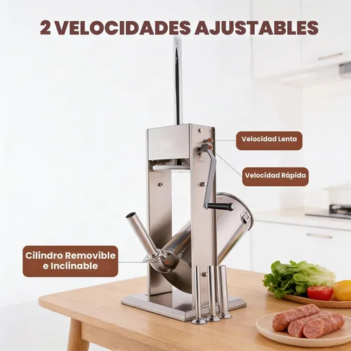 Vista 4 de Hakka - Embutidora de salchichas y máquinas verticales para salchichas (7 libras/3 L)