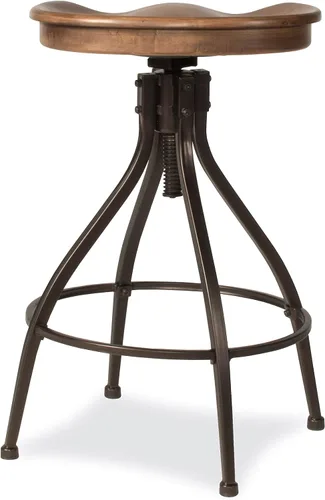 Vista 10 de Hillsdale Worland Taburete de metal sin respaldo ajustable de altura, juego de 2