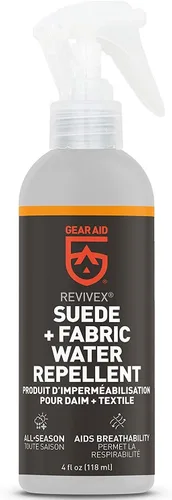 Vista 8 de GEAR AID Revivex Nubuck Suede Protector and Fabric Water Repellent for Waterproof Breathable Shoes and Boots, 4 fl oz