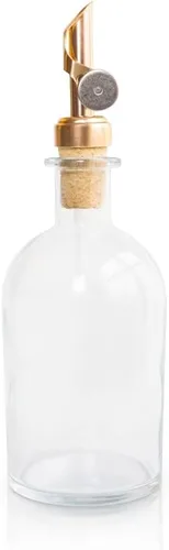 Vista 11 de Rail19 Dispensador pequeño de enjuague bucal de vidrio transparente con boquilla de vertido de metal, dispensador de aceite de cocina y vinagre