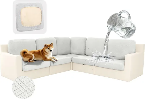 Vista 28 de ALIECOM - Funda de cojín para sofá seccional de esquina 100% impermeable