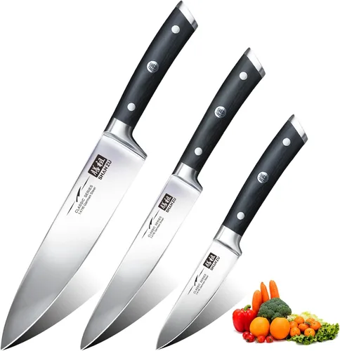 Vista 9 de SHAN ZU Cuchillo de corte de pechuga de 12 pulgadas, cuchillo profesional alemán de acero inoxidable 1.4116, mango de madera ergonómico y diseño