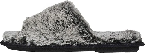 Vista 2 de Laura Ashley Pantuflas de felpa con punta abierta para mujer