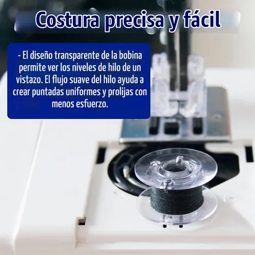 Vista 5 de 25 bobinas de plástico para Singer Heavy Duty 44S piezas de repuesto con estuche de bobina, compatible con 4411, 4423, 4452, 5511, 5523, 5532, 227