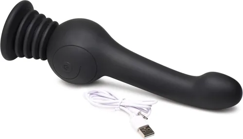 Vista 7 de INMI Sex Shaker Silicona para hombres, mujeres y parejas. Consolador giratorio recargable, impermeable y potente, 1 pieza, negro.
