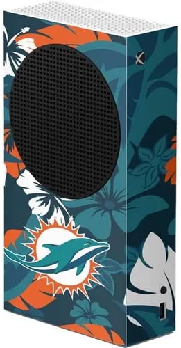 Vista 10 de Skinit Decal Gaming Skin Compatible with Xbox Series S Console - Officially Licensed NFL Miami Dolphins Black & White Design