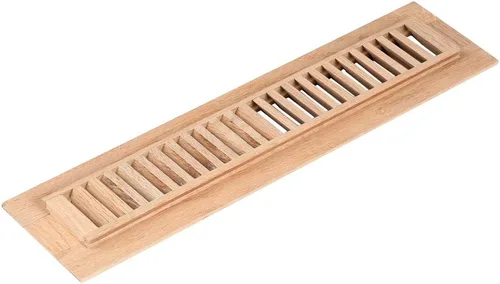Vista 2 de Homewell Registro de piso de madera de roble rojo, cubierta de ventilación, 2 x 10 pulgadas, sin terminar