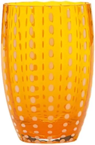 Vista 8 de Zafferano Perle - Vaso de cristal transparente hecho a mano, 32 h 4.291 in d 2.795 in, 6 piezas, transparente Claro