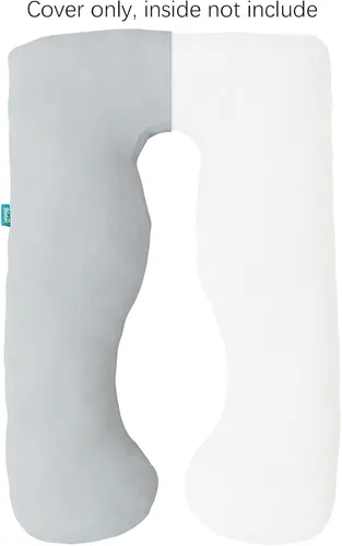 Vista 2 de Funda de almohada de embarazo en forma de U 100% algodón (solo funda de almohada), funda de repuesto súper suave que se adapta a la mayoría
