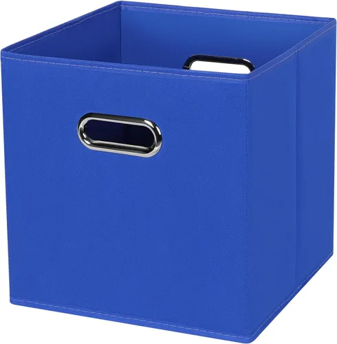 Vista 56 de Cubos de almacenamiento plegables negros, caja de almacenamiento de tela, cestas organizadoras con asas dobles para organizador del hogar (negro)