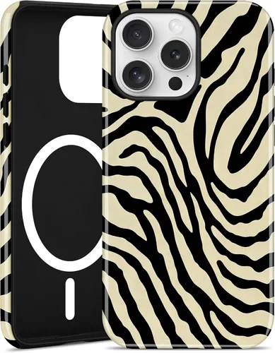 Vista 17 de Jusy Funda magnética Zebra para iPhone XR, color negro