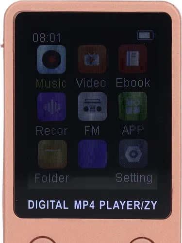 Vista 8 de Reproductor MP3 MP4 de 32 GB, reproductor de música con Bluetooth 5.0, pantalla LCD de 1.8, con altavoz de video FM, libro electrónico, visor