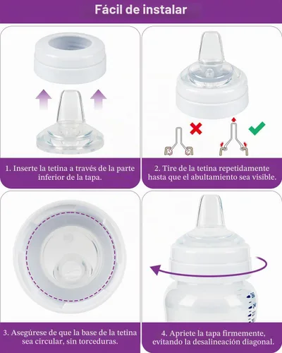 Vista 7 de Tetinas de vaso para biberones Philips Avent anticólicos para bebés, boquilla de silicona de grado alimenticio, pezón suave de flujo variable, 6