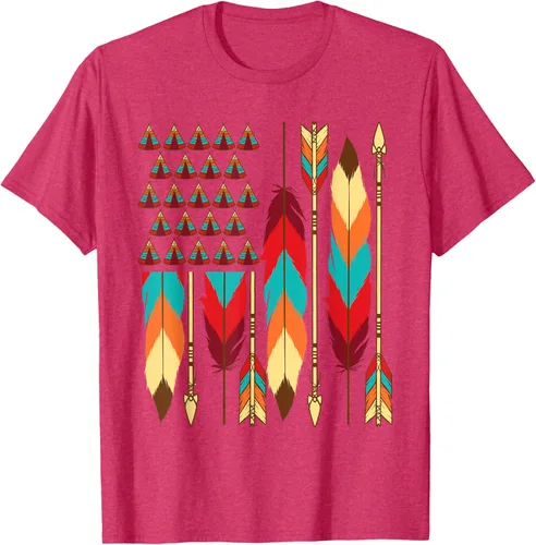 Vista 31 de Native American Bandera - Camiseta de veteranos indígenas del Mes del Orgullo, Negro, S