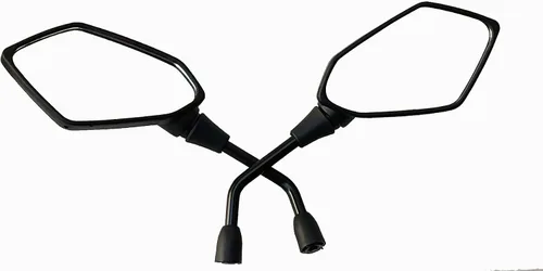 Vista 2 de Black Fiber Rear View Mirrors Compatible for 2019 Yamaha MT-03