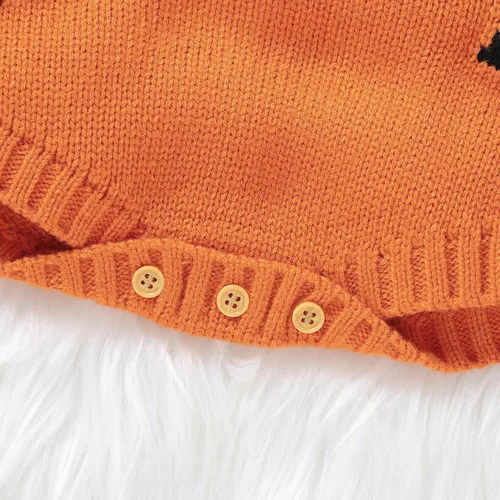 Vista 6 de GOOCHEER Suéter con estampado de cara de calabaza para bebé, niño, niña, Halloween, sudadera de manga larga, ropa de otoño e invierno